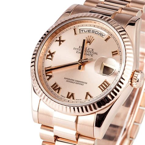 rolex president rose gold